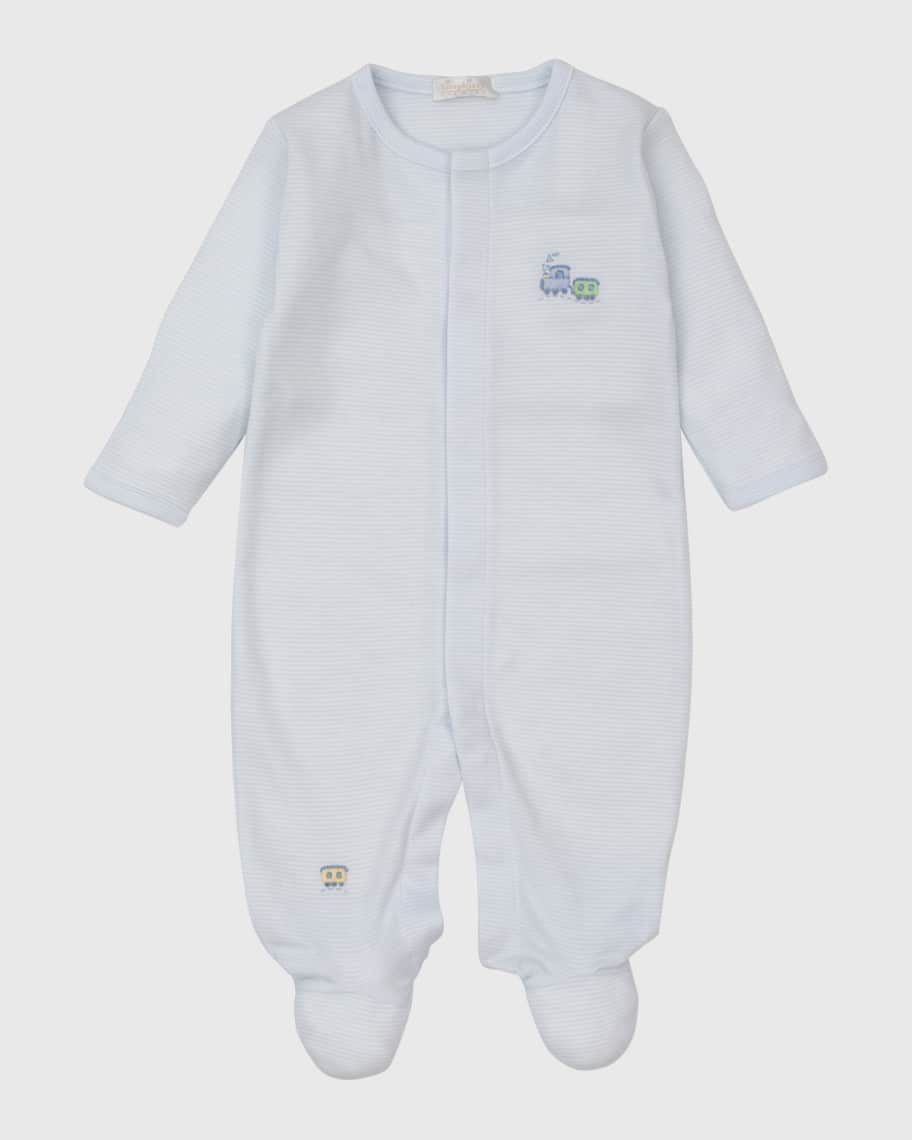 Kissy Kissy Boy's Premier Toy Trains Embroidered Footie, Size Newborn