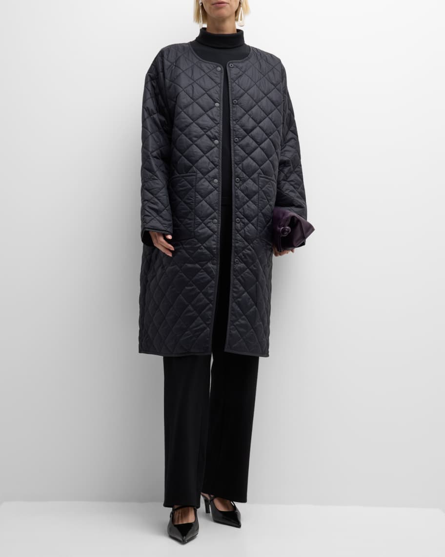 Eileen Fisher Reversible Quilted Recycled Nylon Coat Neiman Marcus