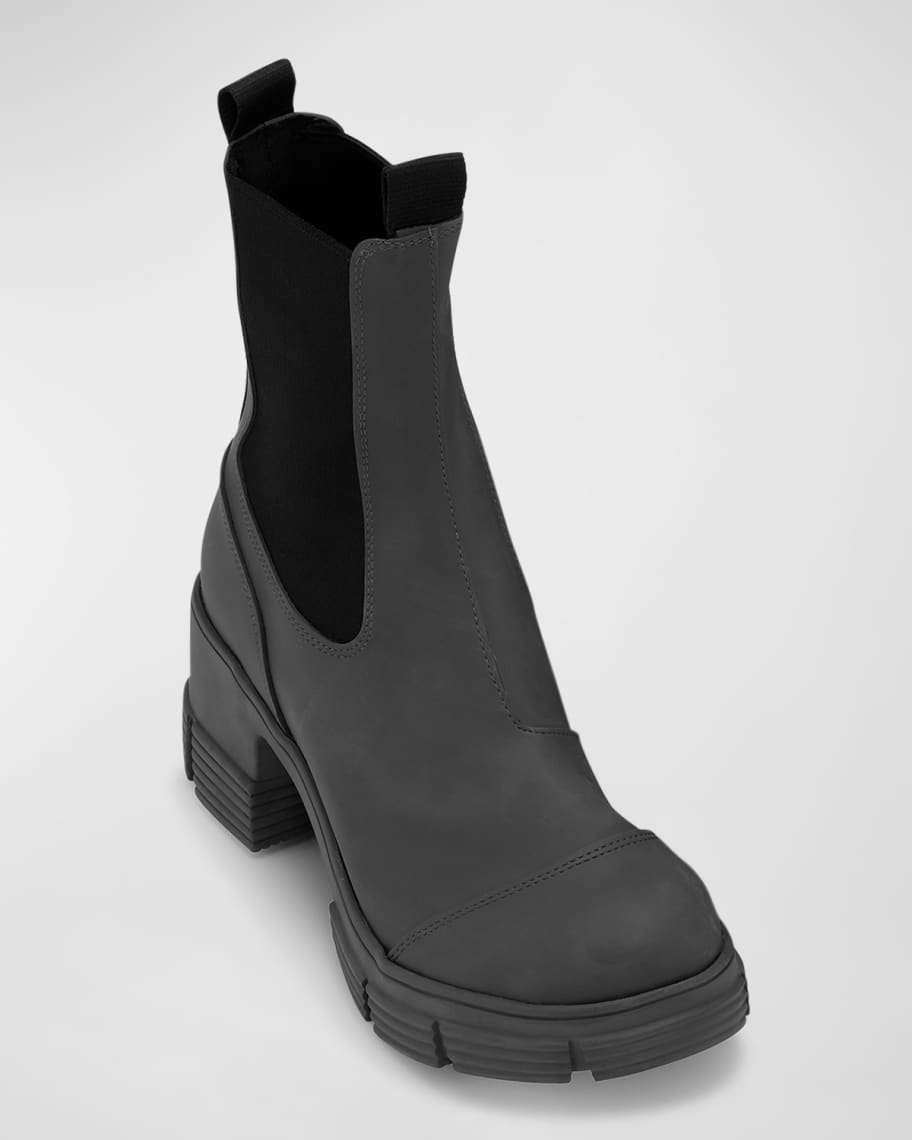 Image 3 of 3: Recycled Rubber Chunky Chelsea Boots
