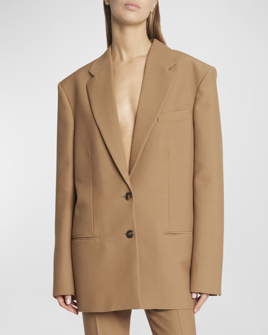 Victoria Beckham Double-Breast Tailored Slim Wool Coat - Bergdorf