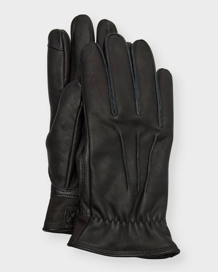 UGG Men's 3 Point Leather Gloves Neiman Marcus