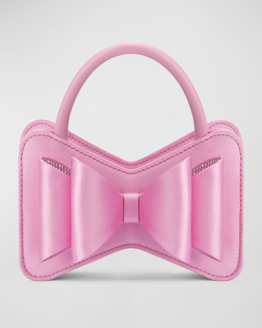 トートバッグ MACH & MACH Pastel light-blue satin small Cadeau handbag nm_4617704_100550_m