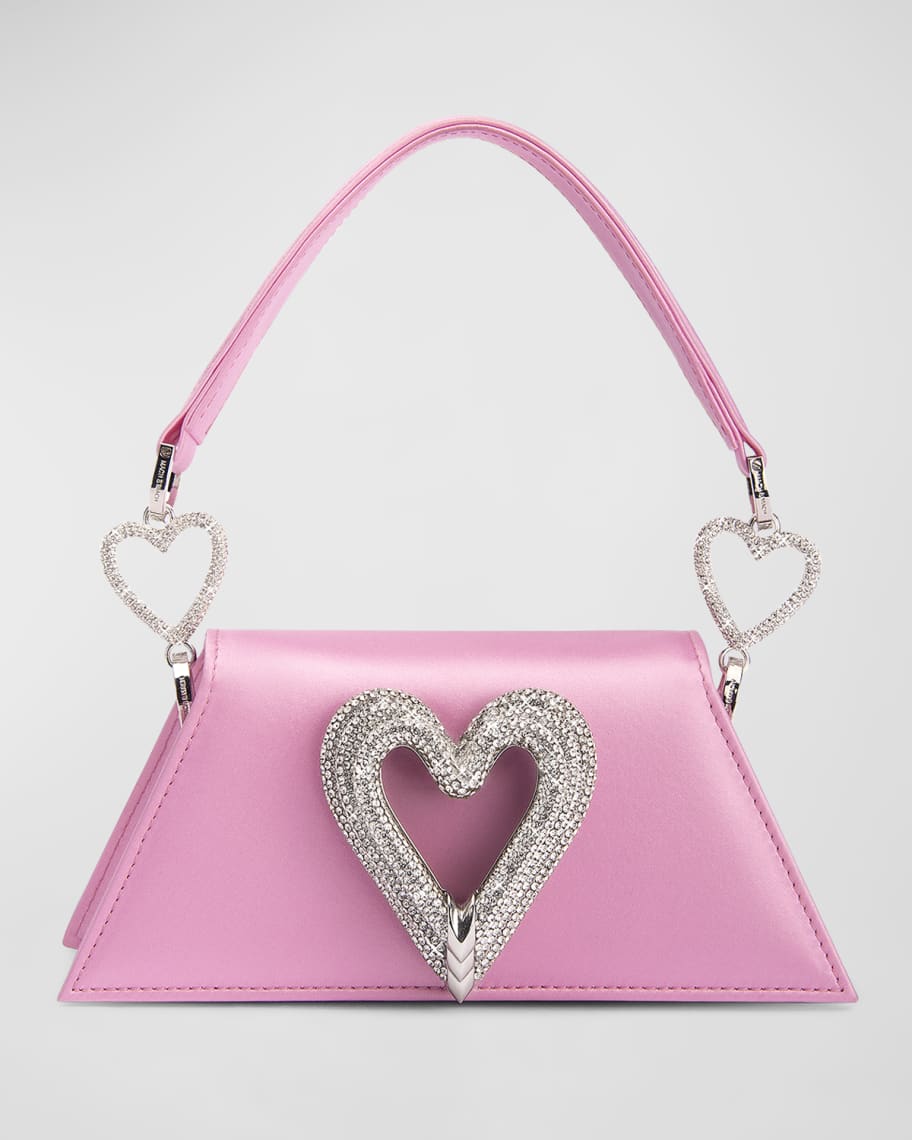 Chanel heart shape chain shoulder bag pink  Heart shaped bag, Chanel  handbags pink, Bags