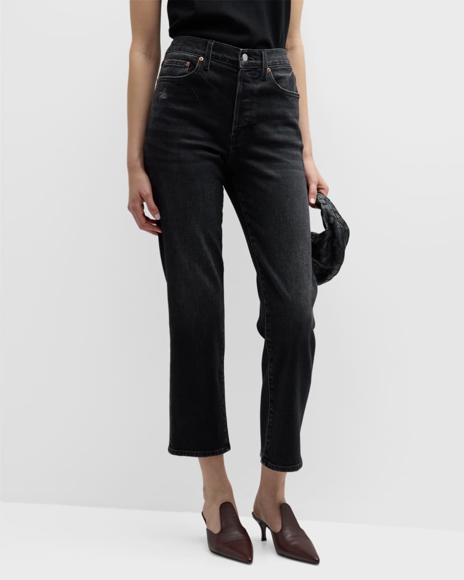 Topshop black straight leg jeans hot sale