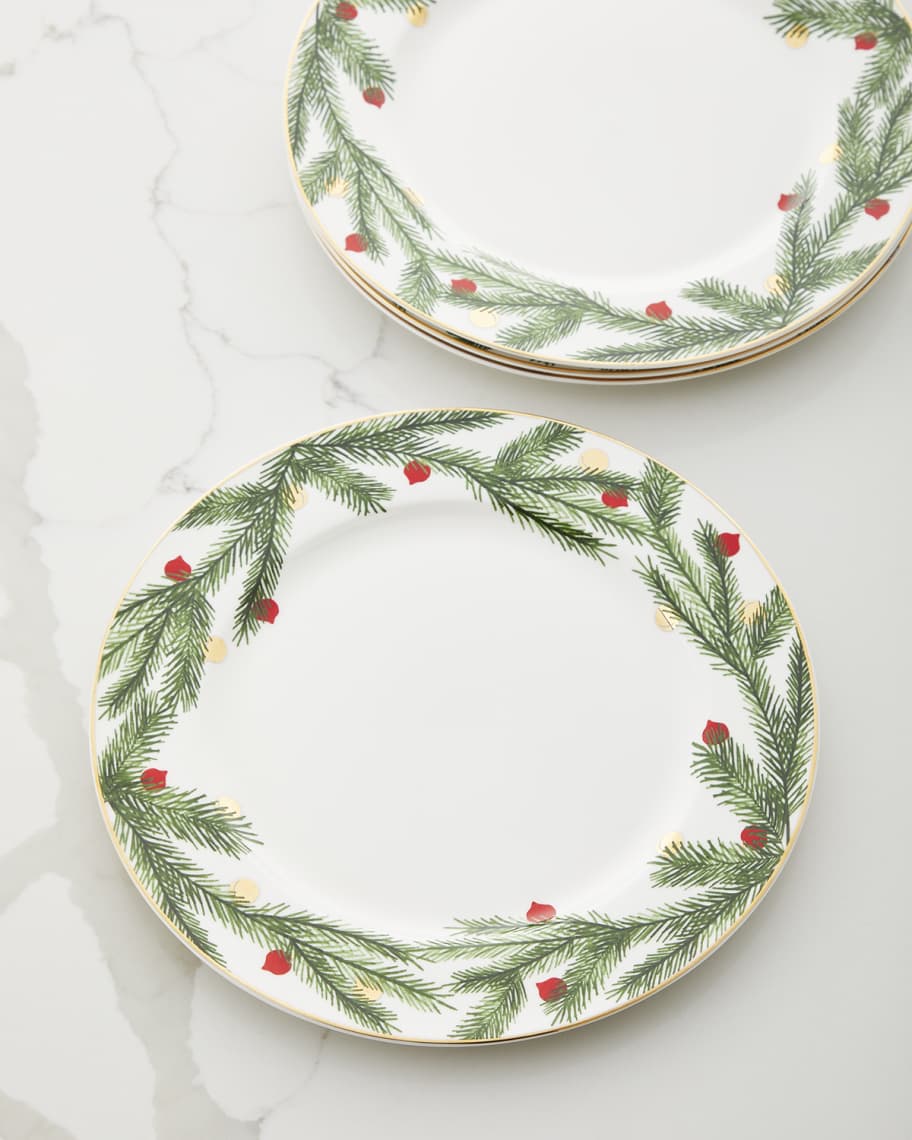 Neiman Marcus Christmas Dinner Plates, Set of 4
