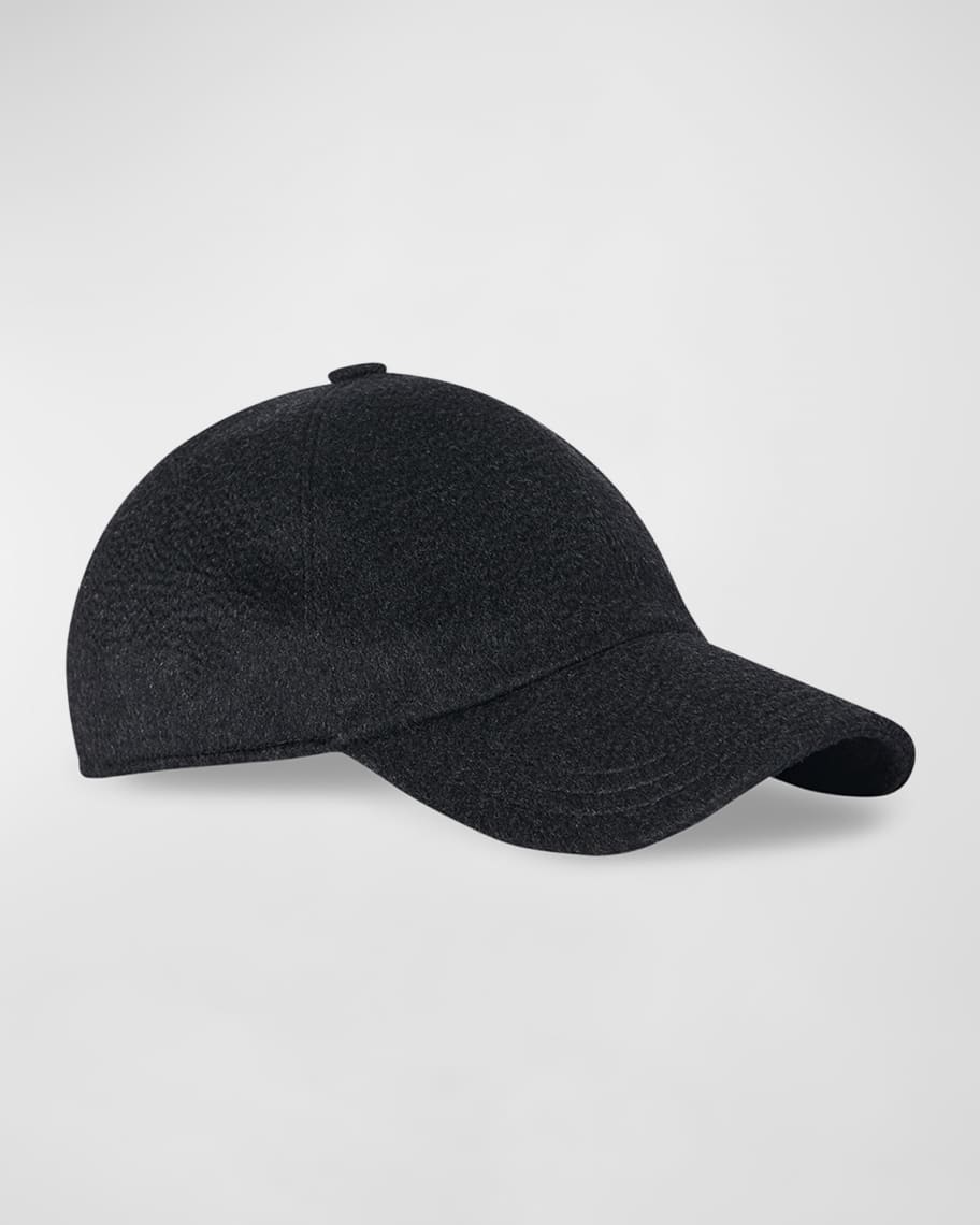 THE ROW Caspian Brushed Cashmere Baseball Cap | Neiman Marcus