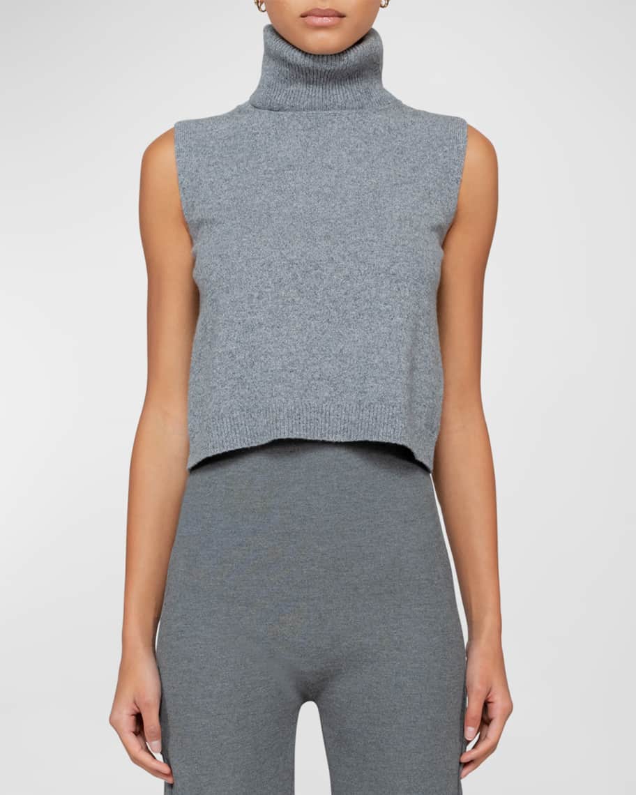 LESET Zoe Sleeveless Turtleneck Tank Top Neiman Marcus