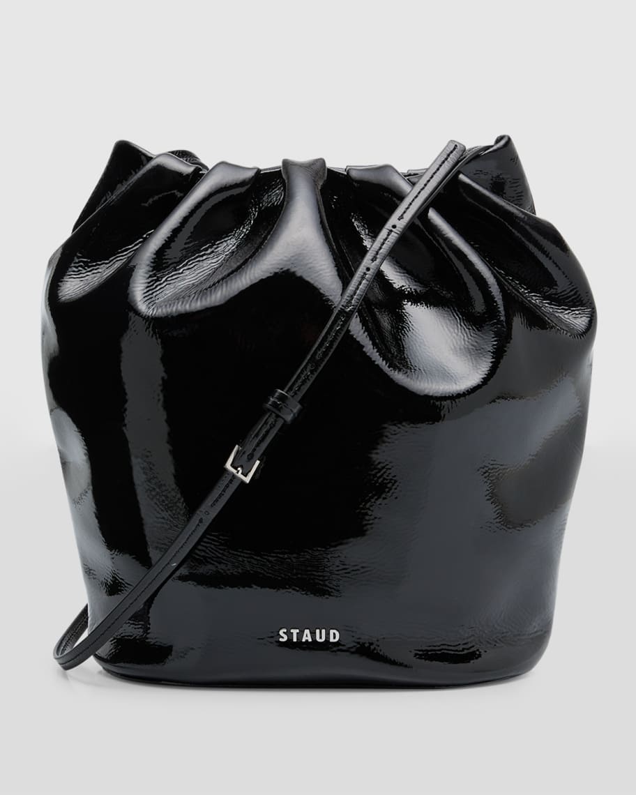 STAUD Valentina Patent Leather Bucket Bag Neiman Marcus