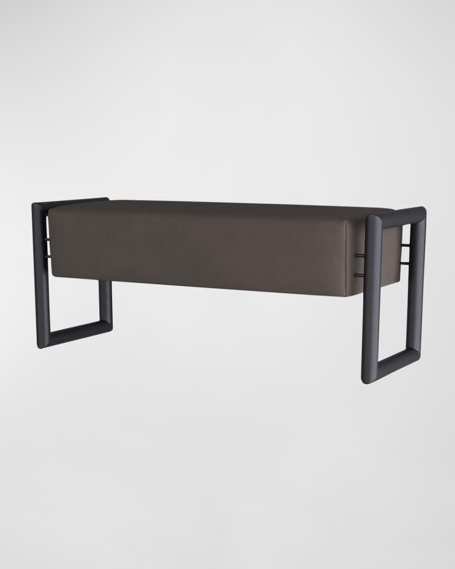 Arteriors Wilcox Leather Bench, 48