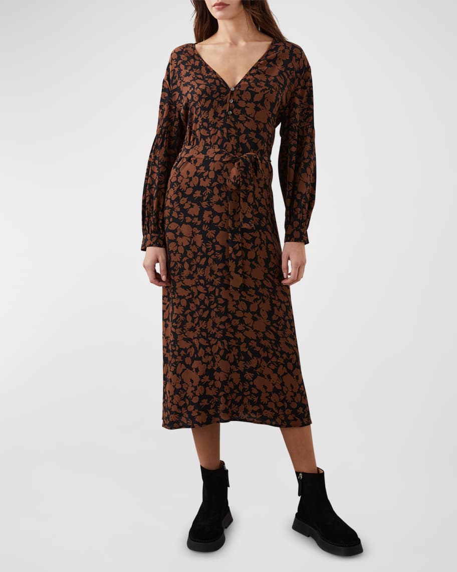 Rails Fabian Long-Sleeve Midi Dress | Neiman Marcus