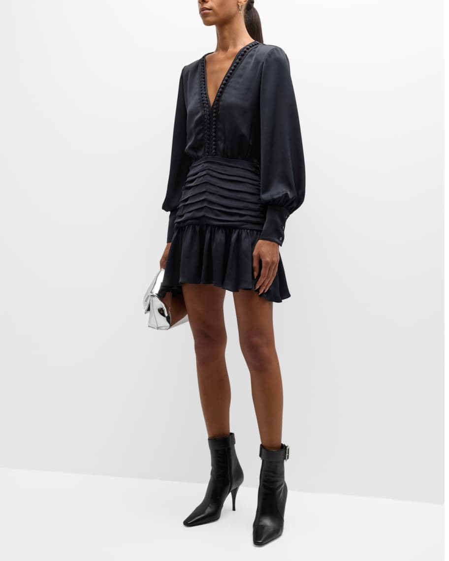 Ramy Brook Faith Long-Sleeve Mini Dress | Neiman Marcus