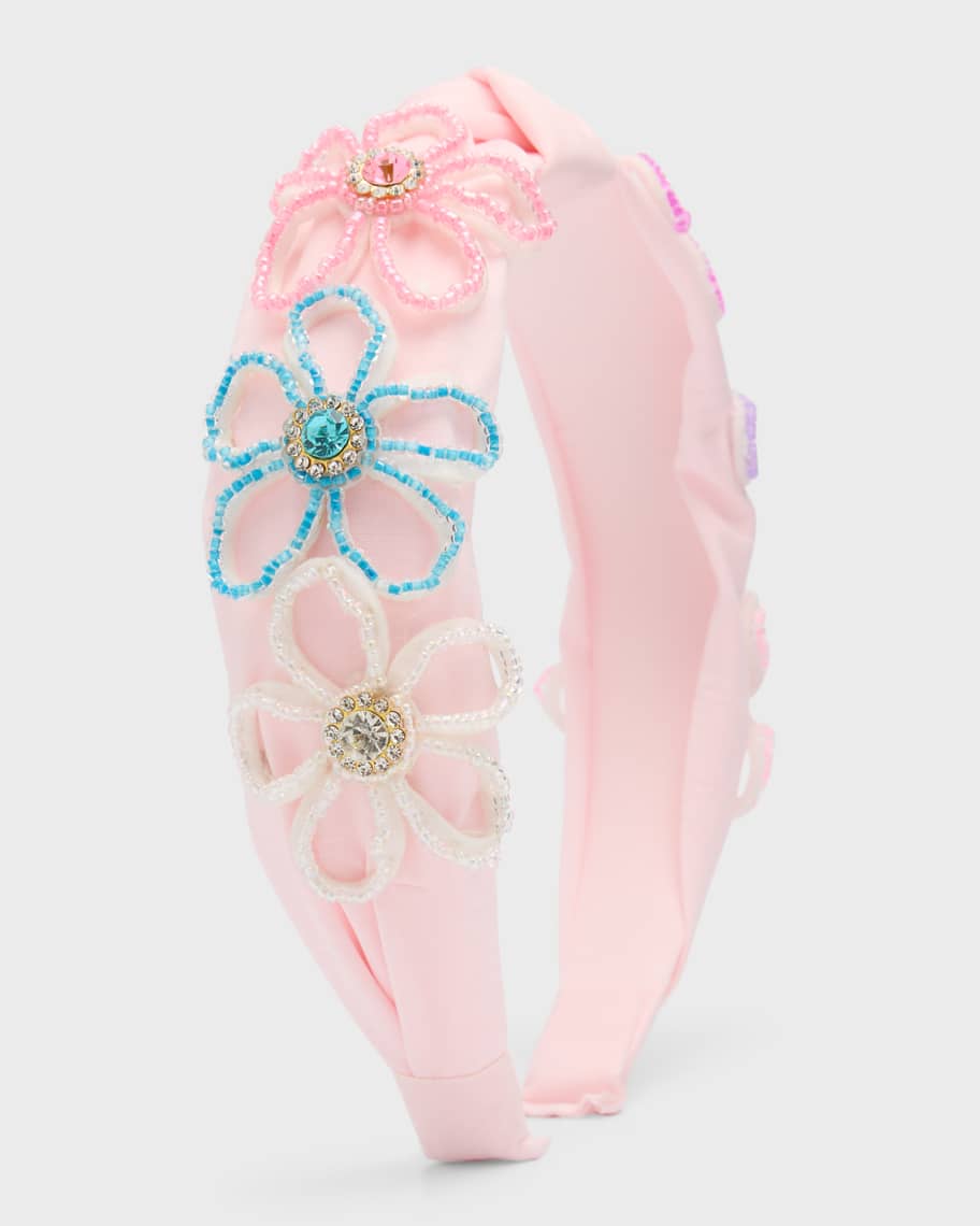 Bari Lynn Pad Plush Wrap Headband with Charms