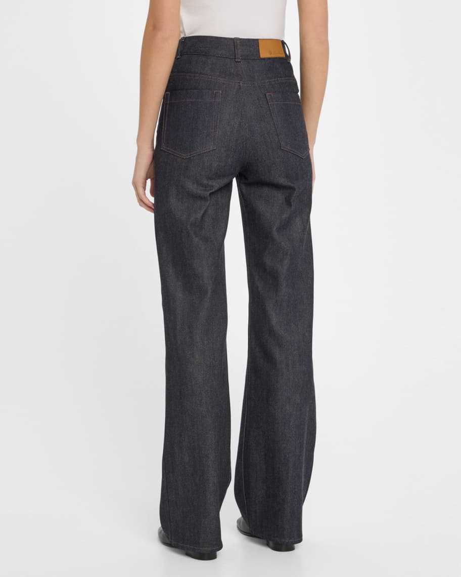 Image 3 of 3: Lewel 22 Cashmere Denim Bootcut-Leg Pants