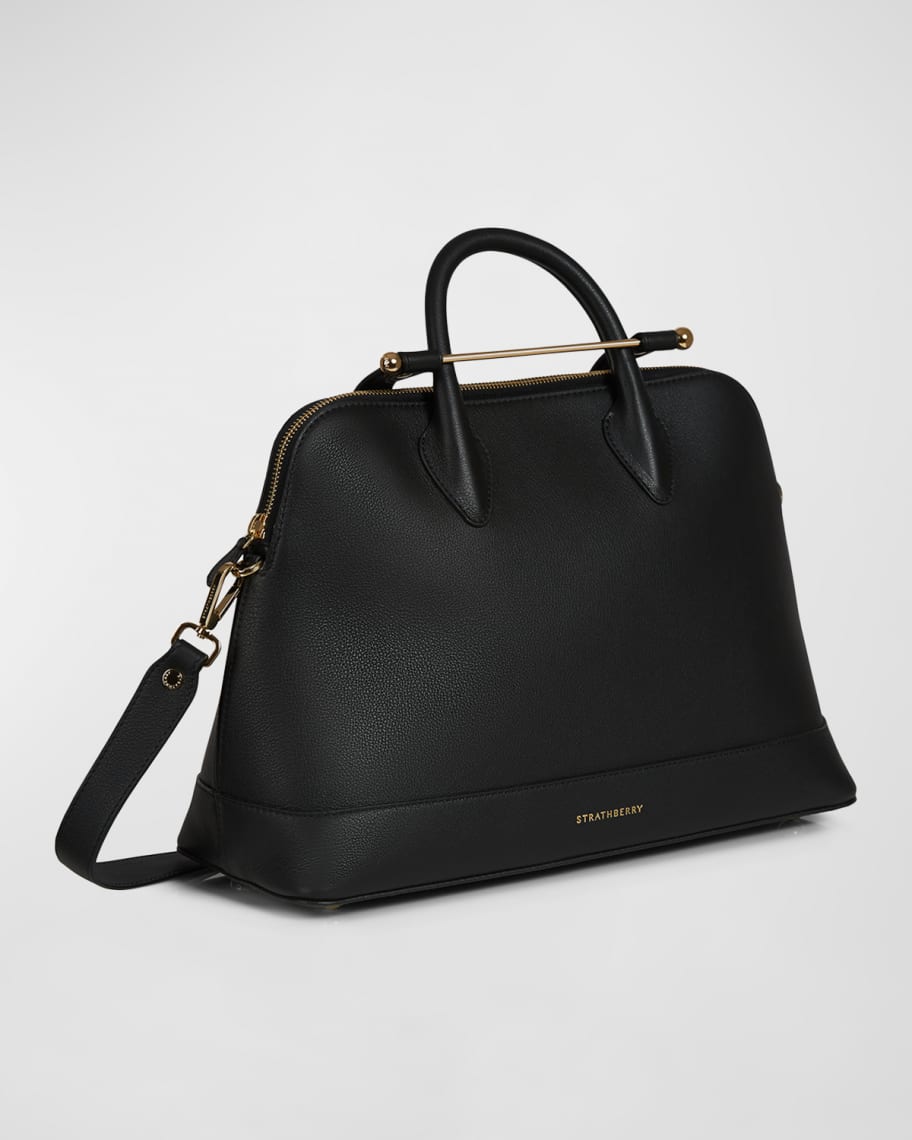 STRATHBERRY Dome Bar Leather Top-Handle Bag | Neiman Marcus