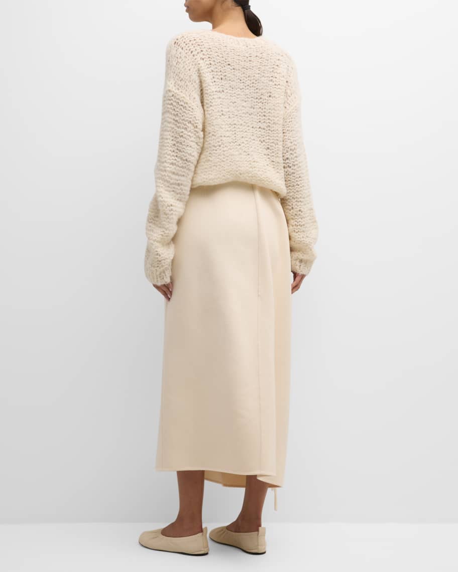 Image 3 of 6: Silon Cashmere-Blend Maxi Skirt