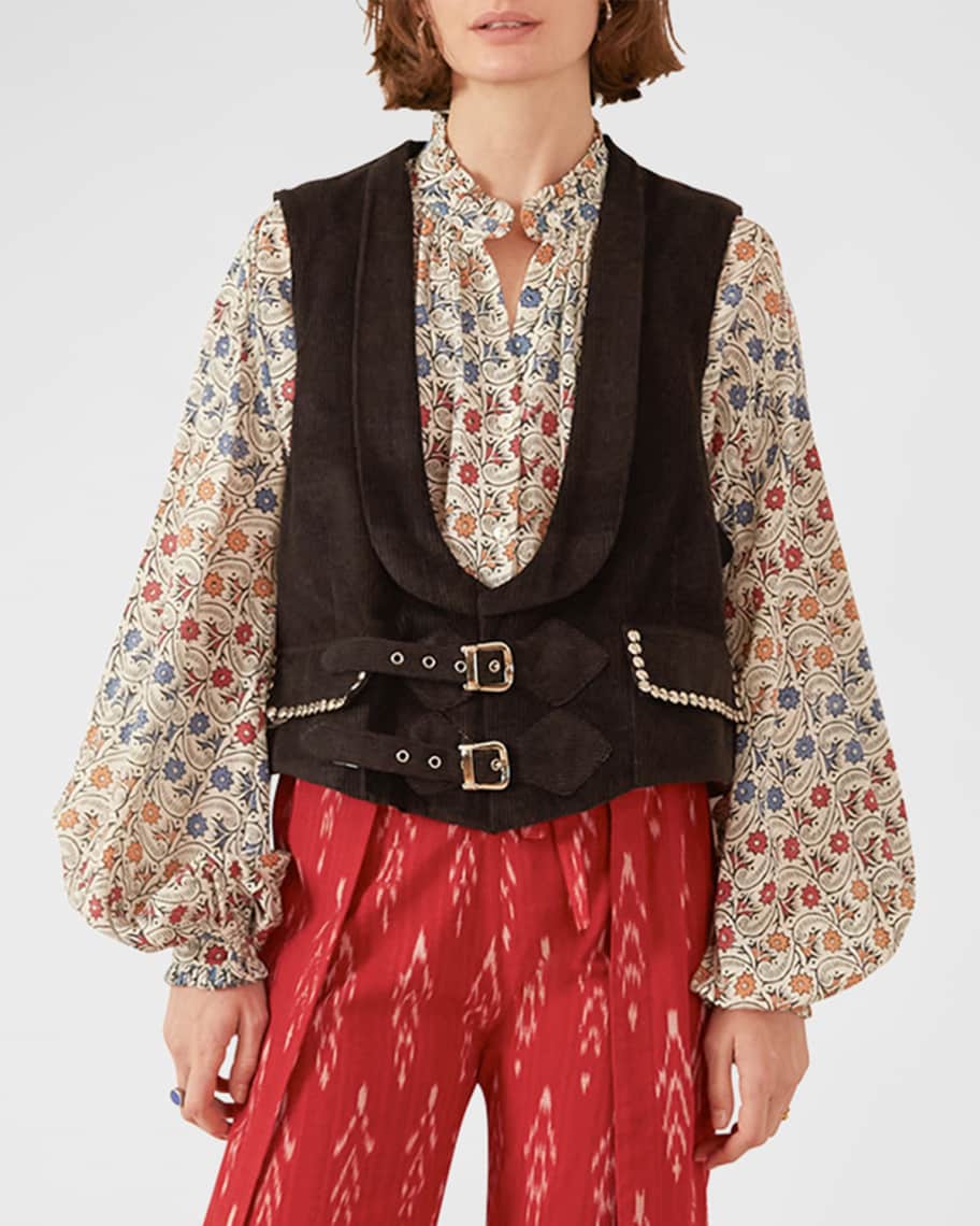 Alix of Bohemia Lucien Embellished Cotton Vest | Neiman Marcus