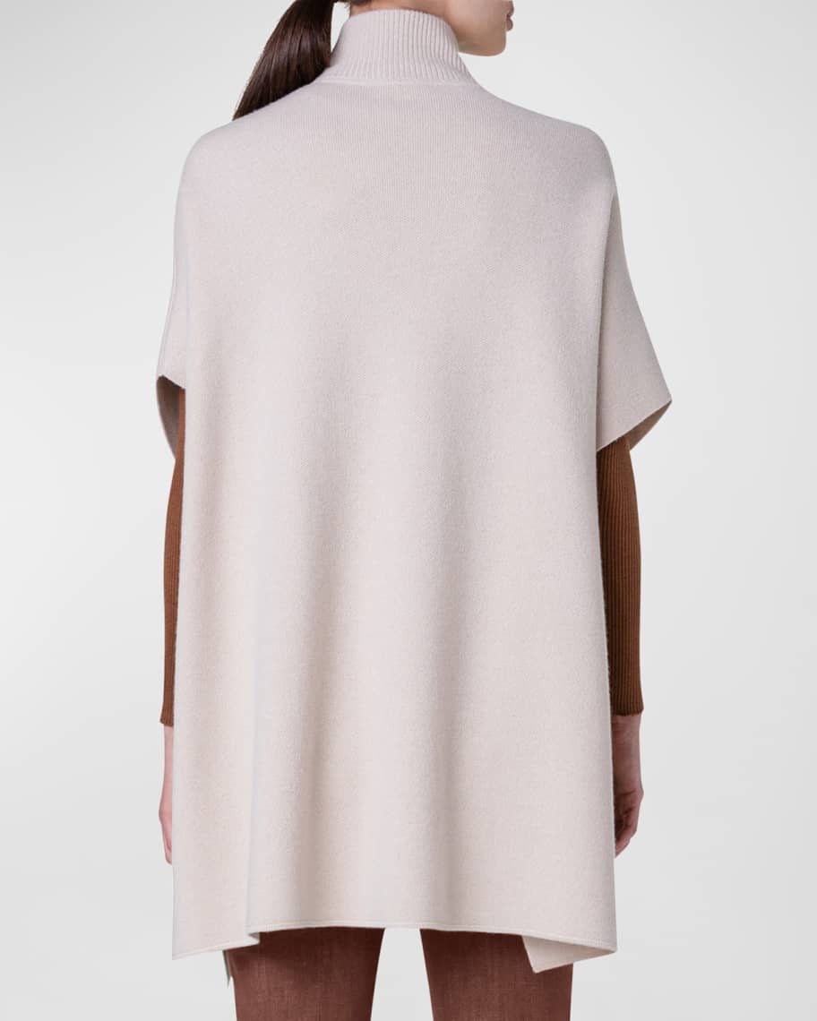 Image 3 of 5: Zip-Front Cashmere Cape