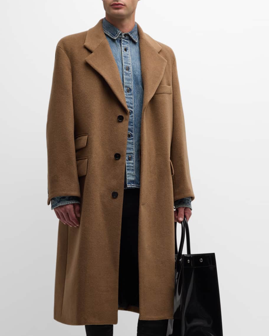 Saint Laurent Men's Oversized Wool Coat