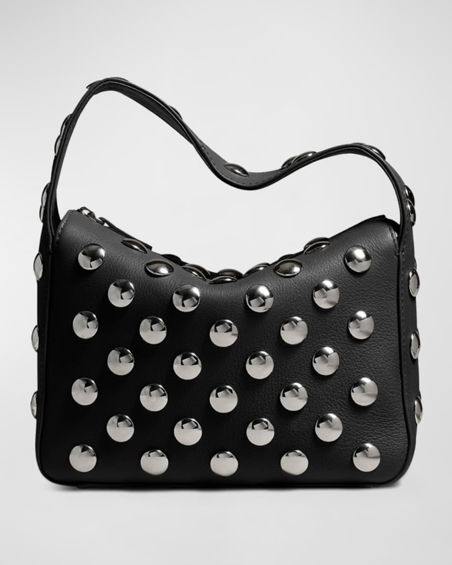 The Elena Bag in Black Leather with Studs– KHAITE