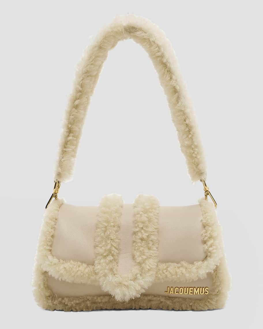 Image 1 of 5: Le Petit Bambimou Sheep Shearling Shoulder Bag