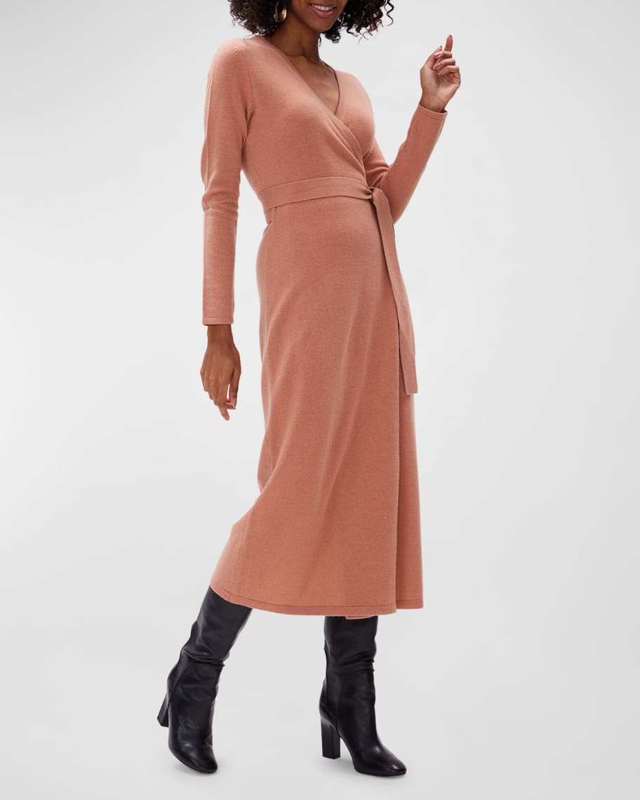 Diane von Furstenberg Wool-Cashmere Midi Wrap | Neiman Marcus