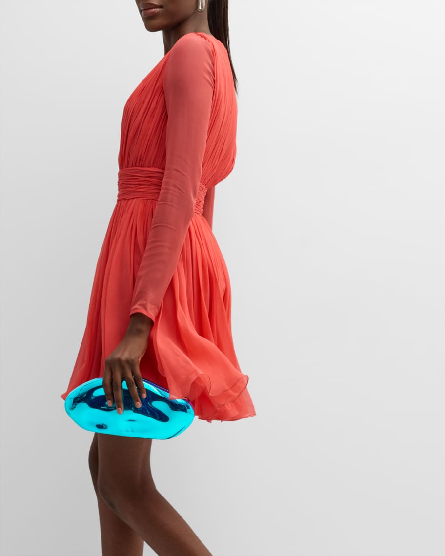 Image 2 of 6: The Caldera Metallic Clutch Bag