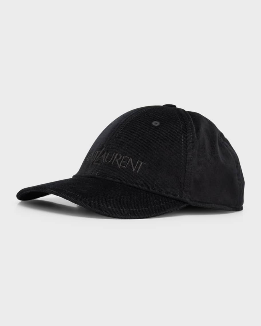 YSL Yves Saint Laurent 5 panel Leather Strap Back hat