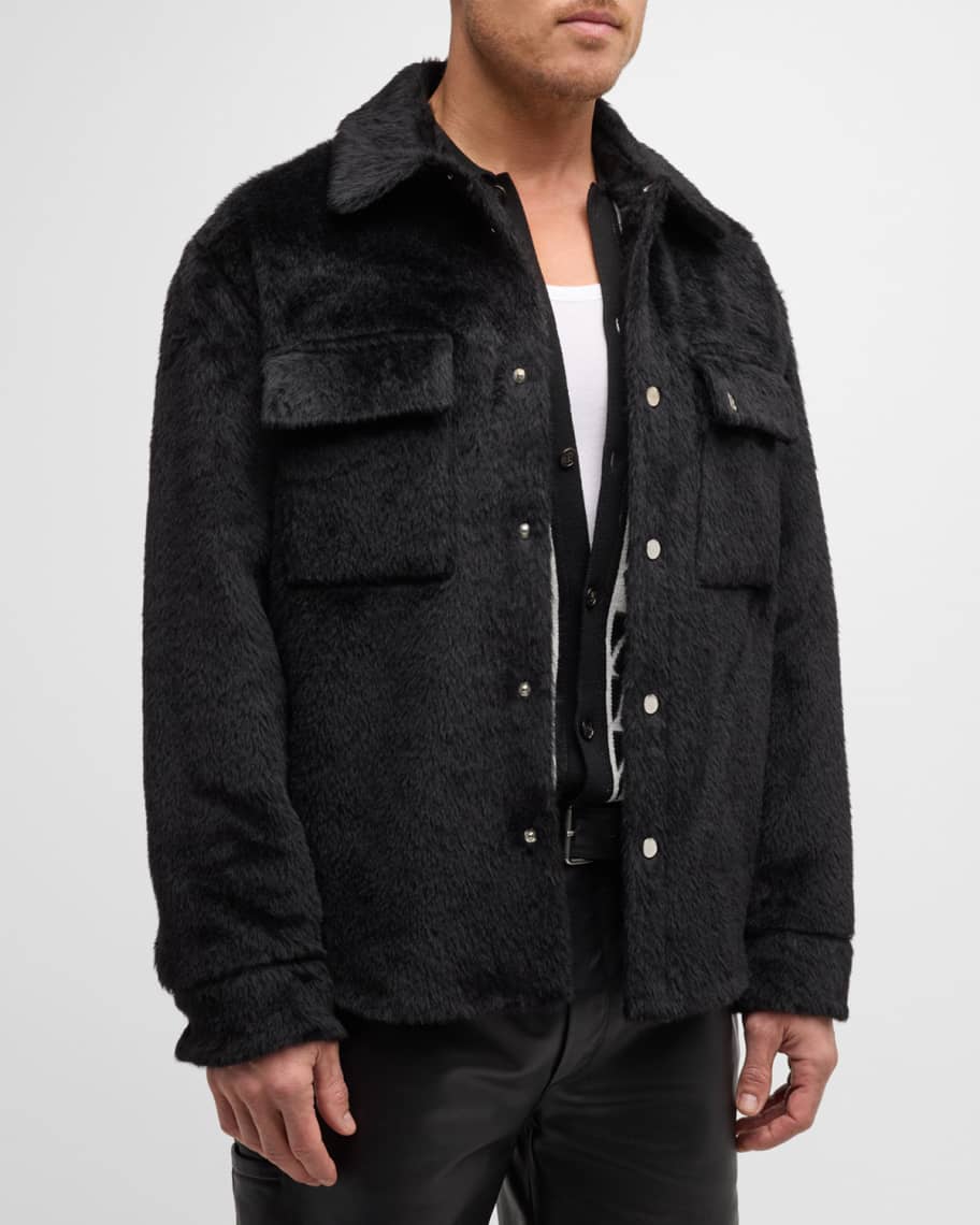 Image 2 of 6: Men's Brushed Wool Overshirt