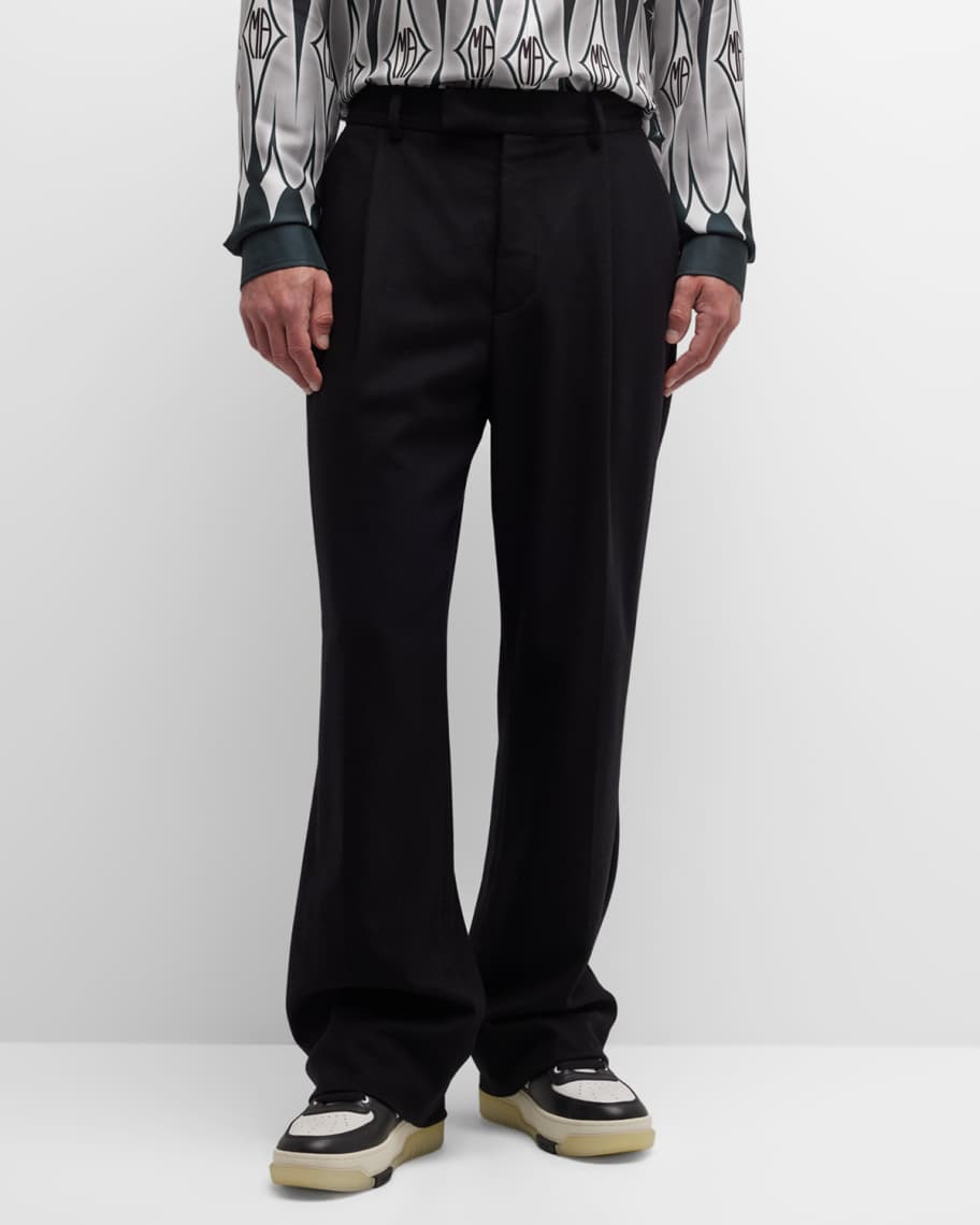【送料&関税込】AMIRI Double Pleated Trousers Amiri Men's Double-Pleated Gabardine Pants | Neiman Marcus