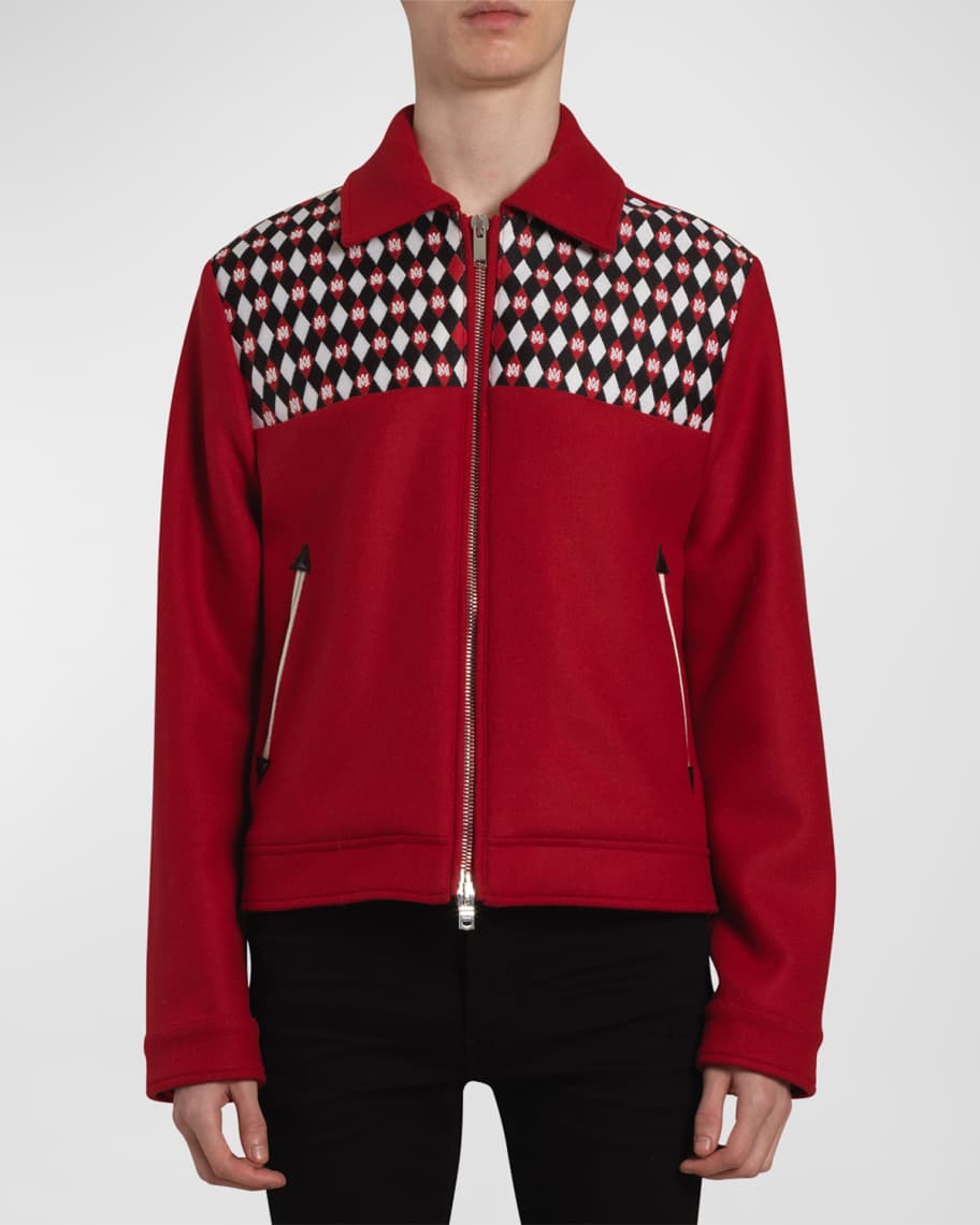 Amiri Men's MA Diamond Embroidered Work Jacket Neiman Marcus