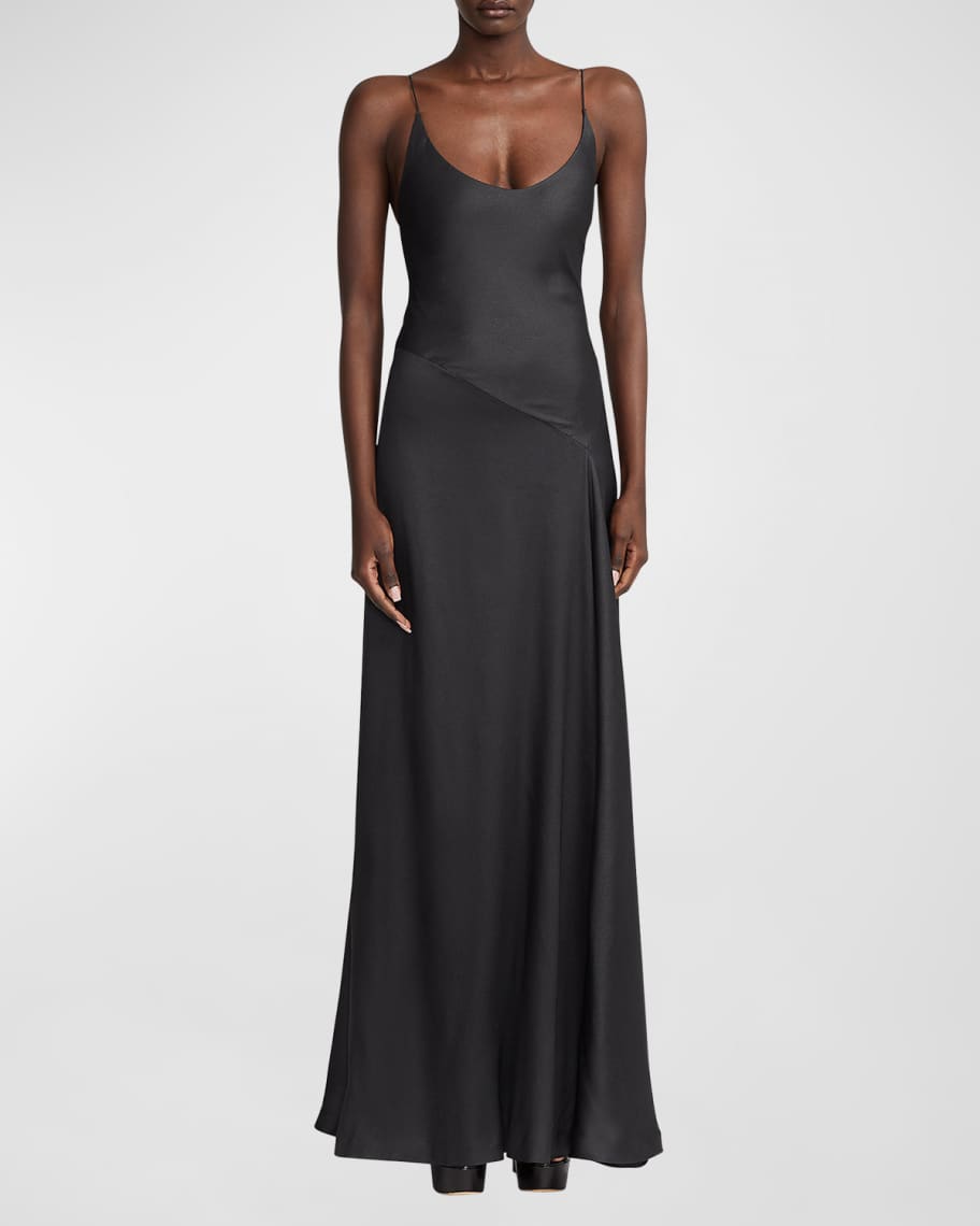 Image 2 of 5: Jeramiah Sleeveless Bias Satin Gown