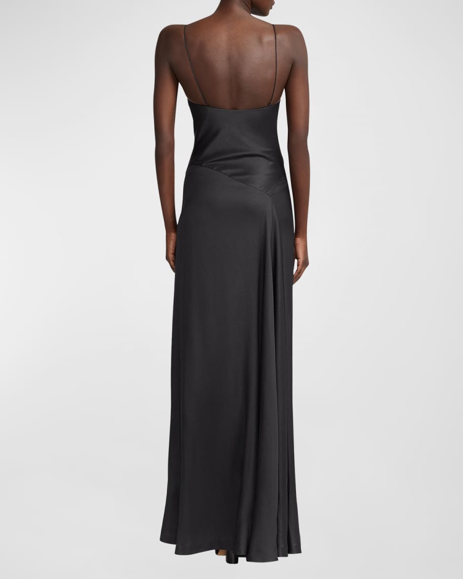 Image 3 of 5: Jeramiah Sleeveless Bias Satin Gown