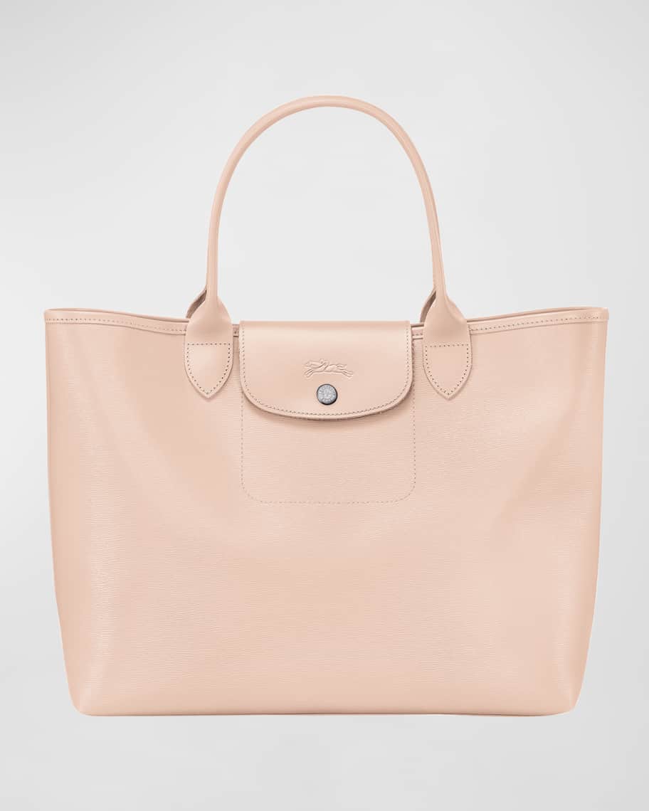 Prada Saffiano Galleria lined Zip Bag Beige Leather Pony-style