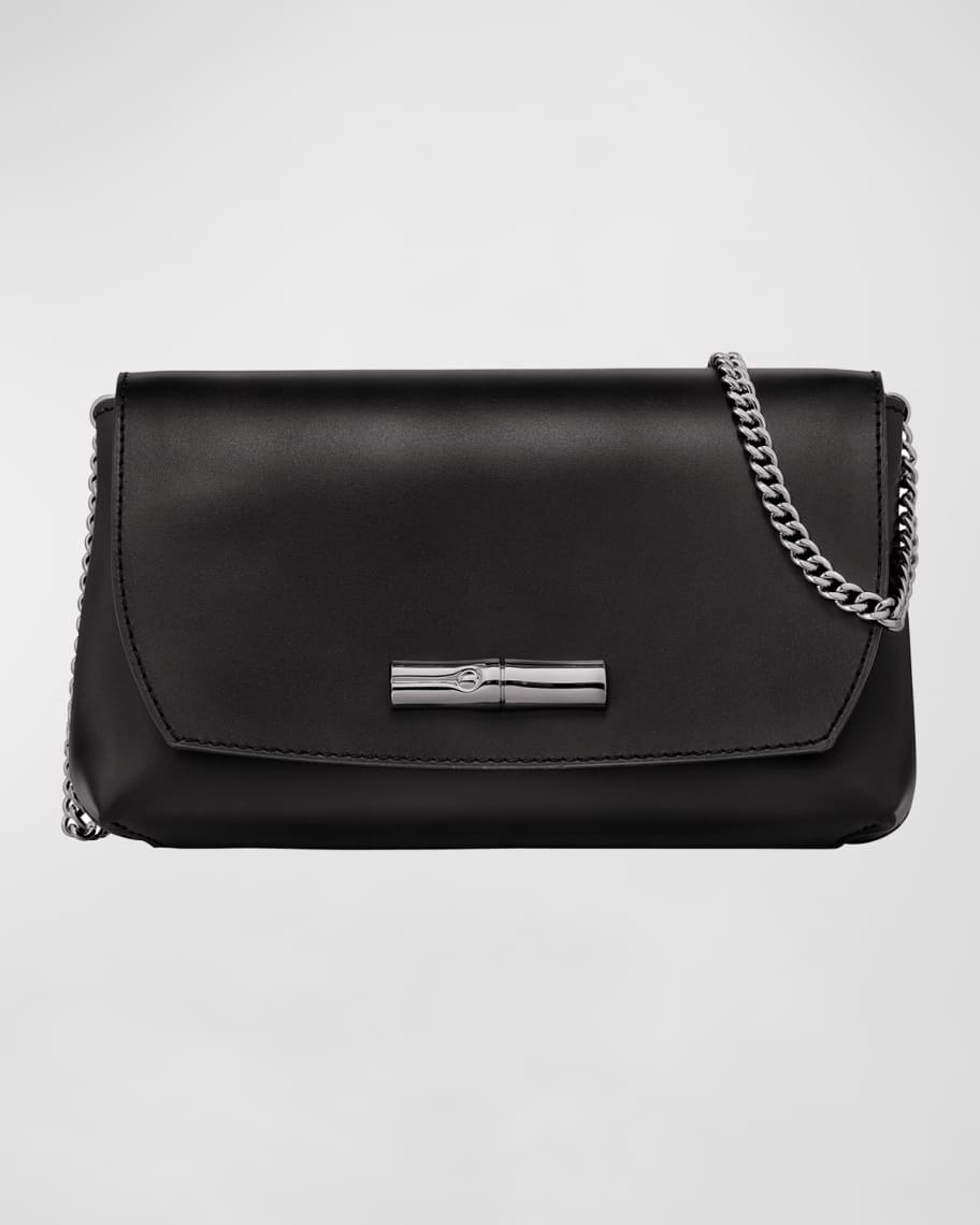 Longchamp Roseau Flap Leather Chain Crossbody Bag | Neiman Marcus