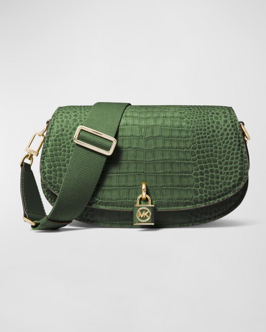 MICHAEL Michael Kors Mila Medium Moc-Croc Sling Messenger Bag | Neiman ...