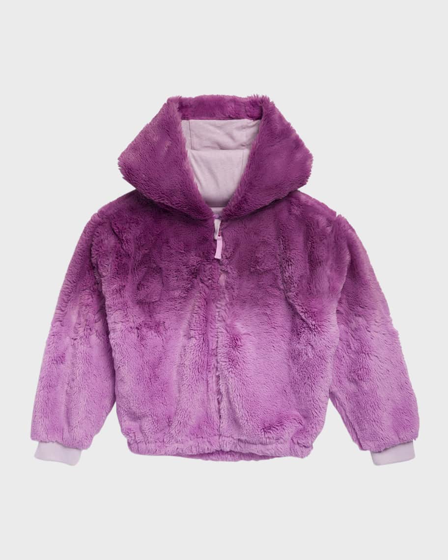 Faux Fur Pocket Detail Nellie Floral Lined Coat in Cream (2-10yrs)