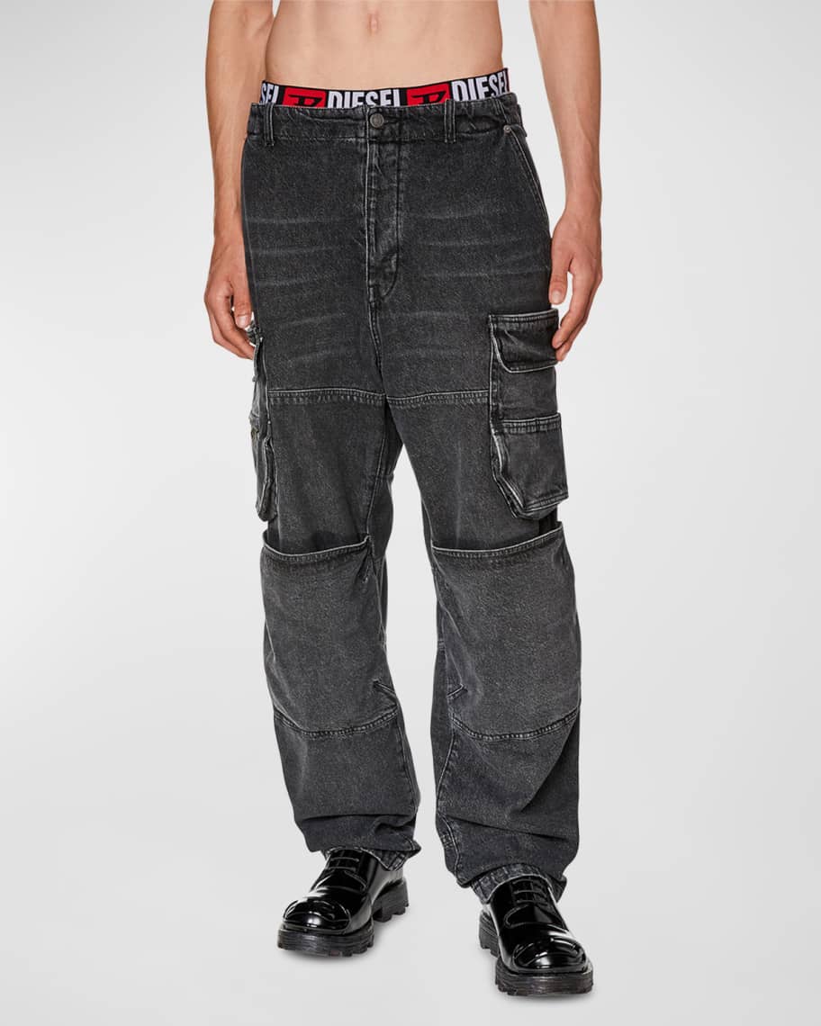 Diesel D-Side Cargo ジーンズ | ブラック | FARFETCH JP