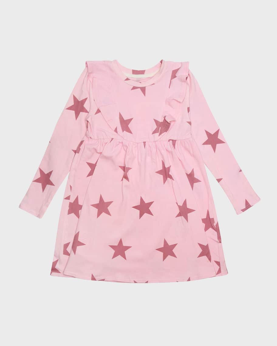 Sammy + Nat Girl's Sarah Ruffle Dress in Ballet Slipper Signature Stars ...