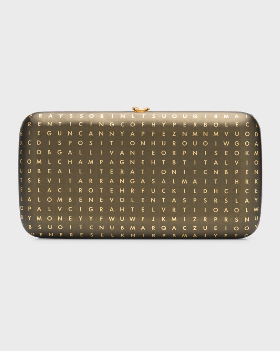 Jeffrey Levinson Finley Alphabet Leather Clutch Bag Neiman Marcus