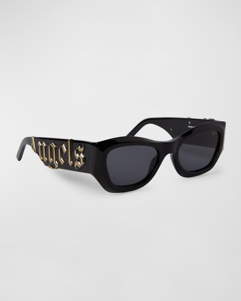 Palm Angels Canby Acetate & Metal Cat-Eye Sunglasses | Neiman Marcus
