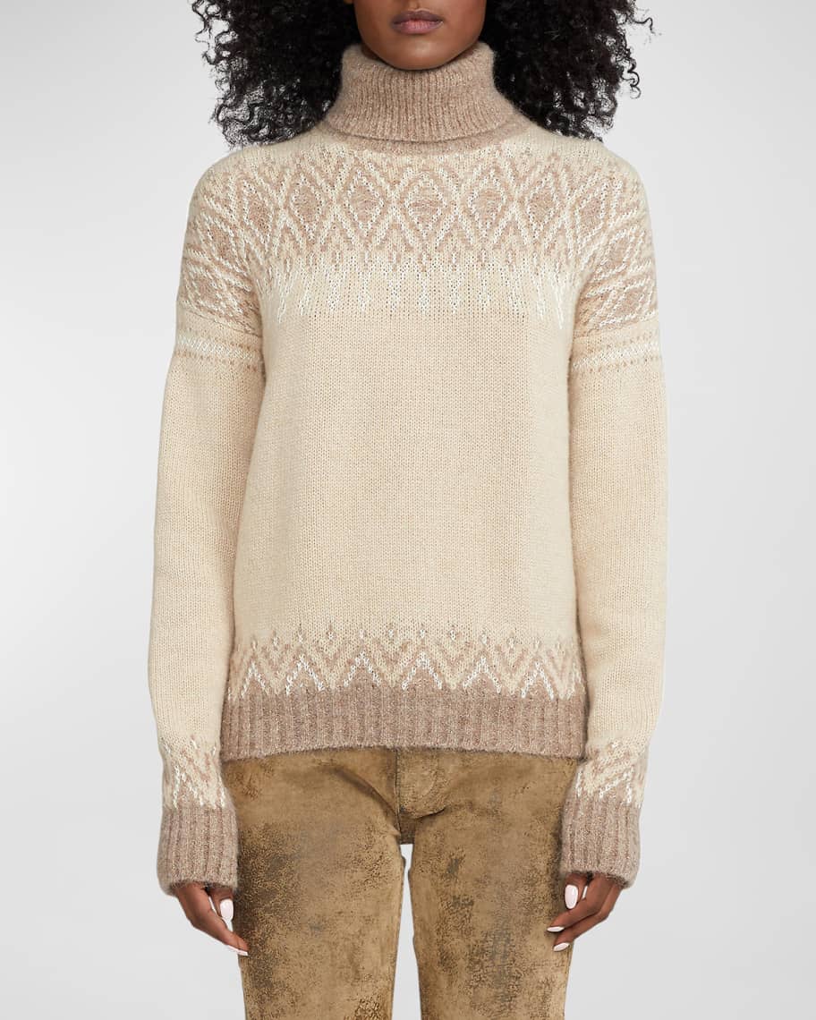 Vince fair isle turtleneck sweater new arrivals