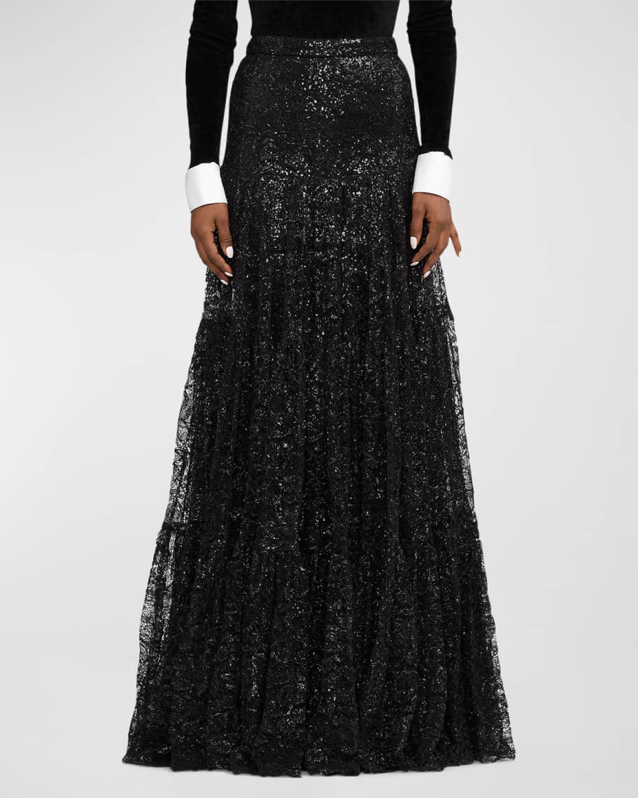Lauren ralph lauren tiered overlay dress top