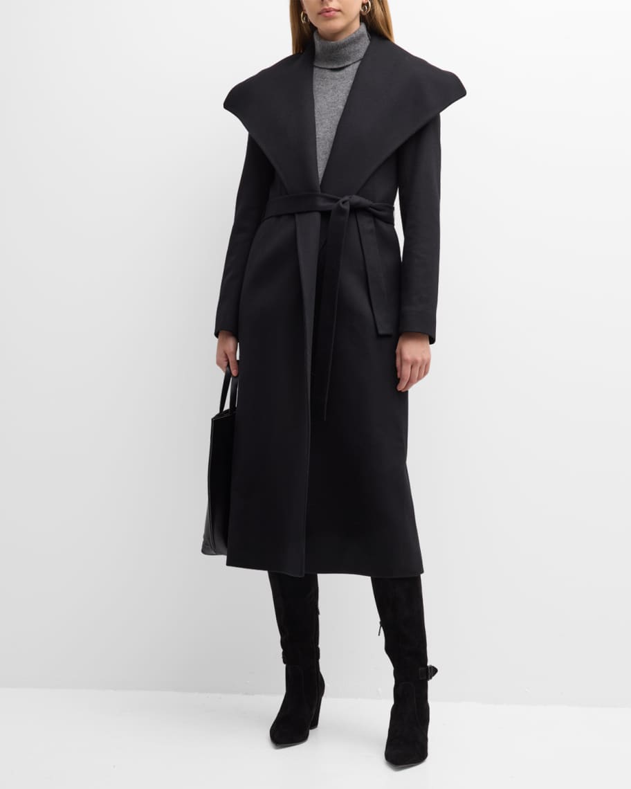 Fleurette maxi wrap wool coat sales