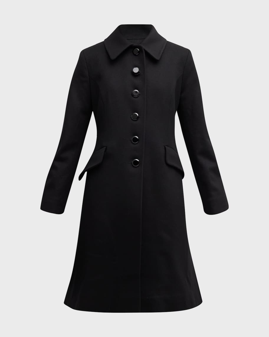 Fleurette Nell Soft-Sculpted Wool Princess Coat | Neiman Marcus