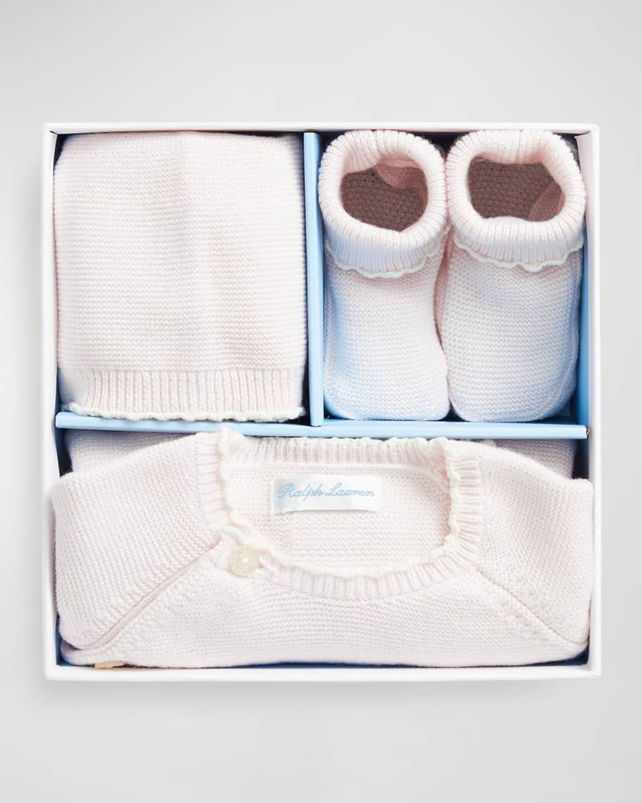 Ralph Lauren Childrenswear Girl s Organic Cotton 3 Piece Gift Set
