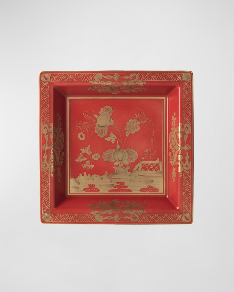 Assiette à Pain Richard Ginori – Collection Oriente Italiano Rubrum – Porcelaine 17 Cm – Motif Floral Or/Blanc