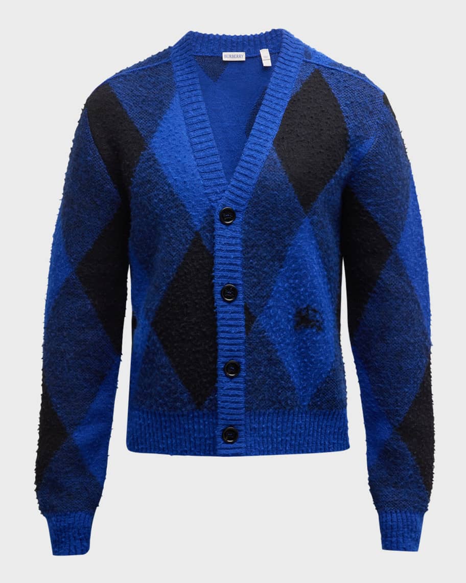 Burberry Women Argyle High-Neck Sweater