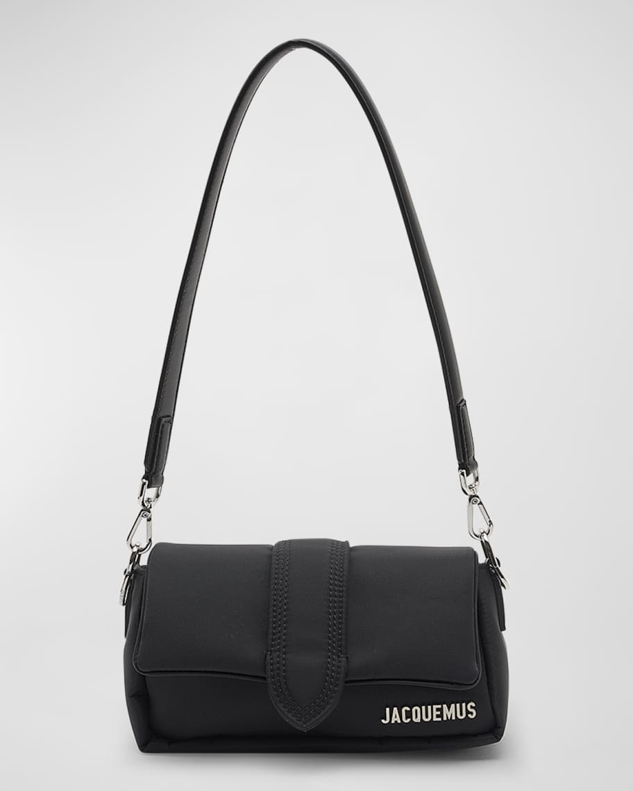 Jacquemus Le Petit Bambimou Nylon Shoulder Bag, Black, Women's, Handbags & Purses Shoulder Bags