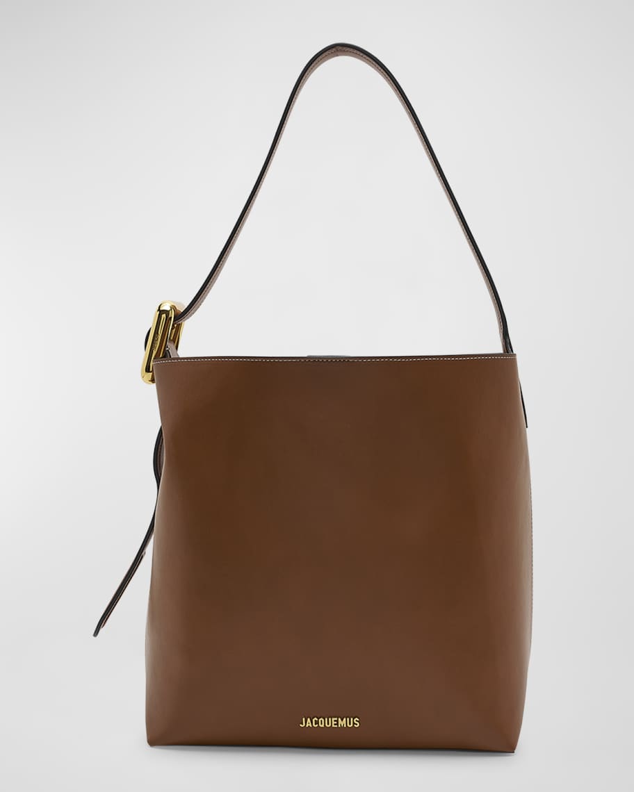 Buckle Decor Bucket Bag, Fashion Faux Leather Crossbody Bag