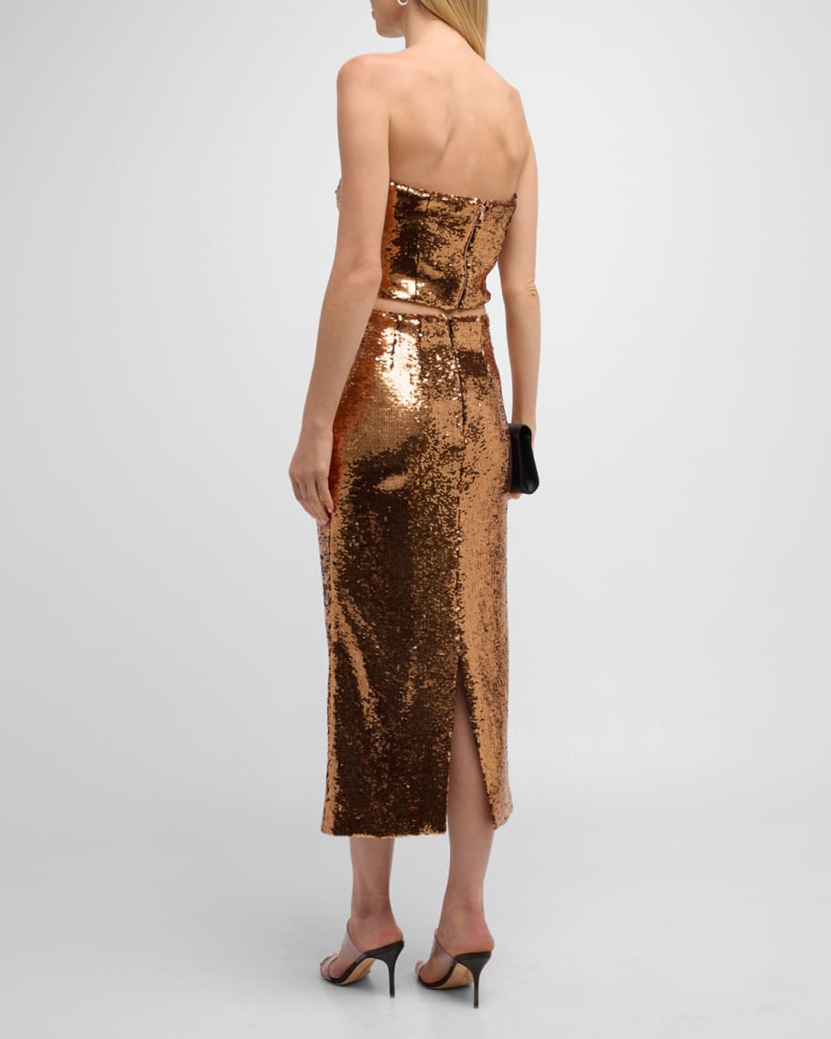 Image 3 of 5: Holmes Sequin Midi Pencil Skirt